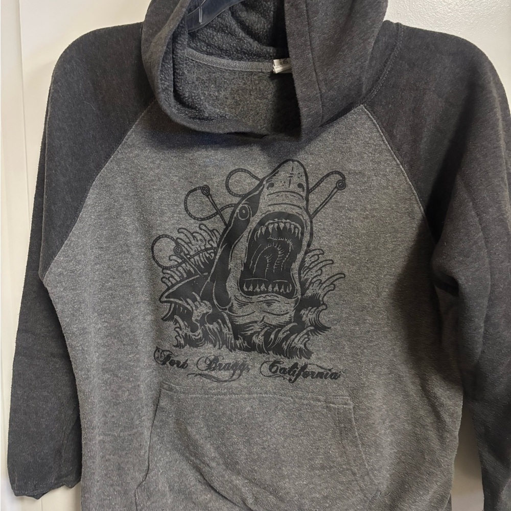 Fort Bragg Coast Gray Graphic Hoodie